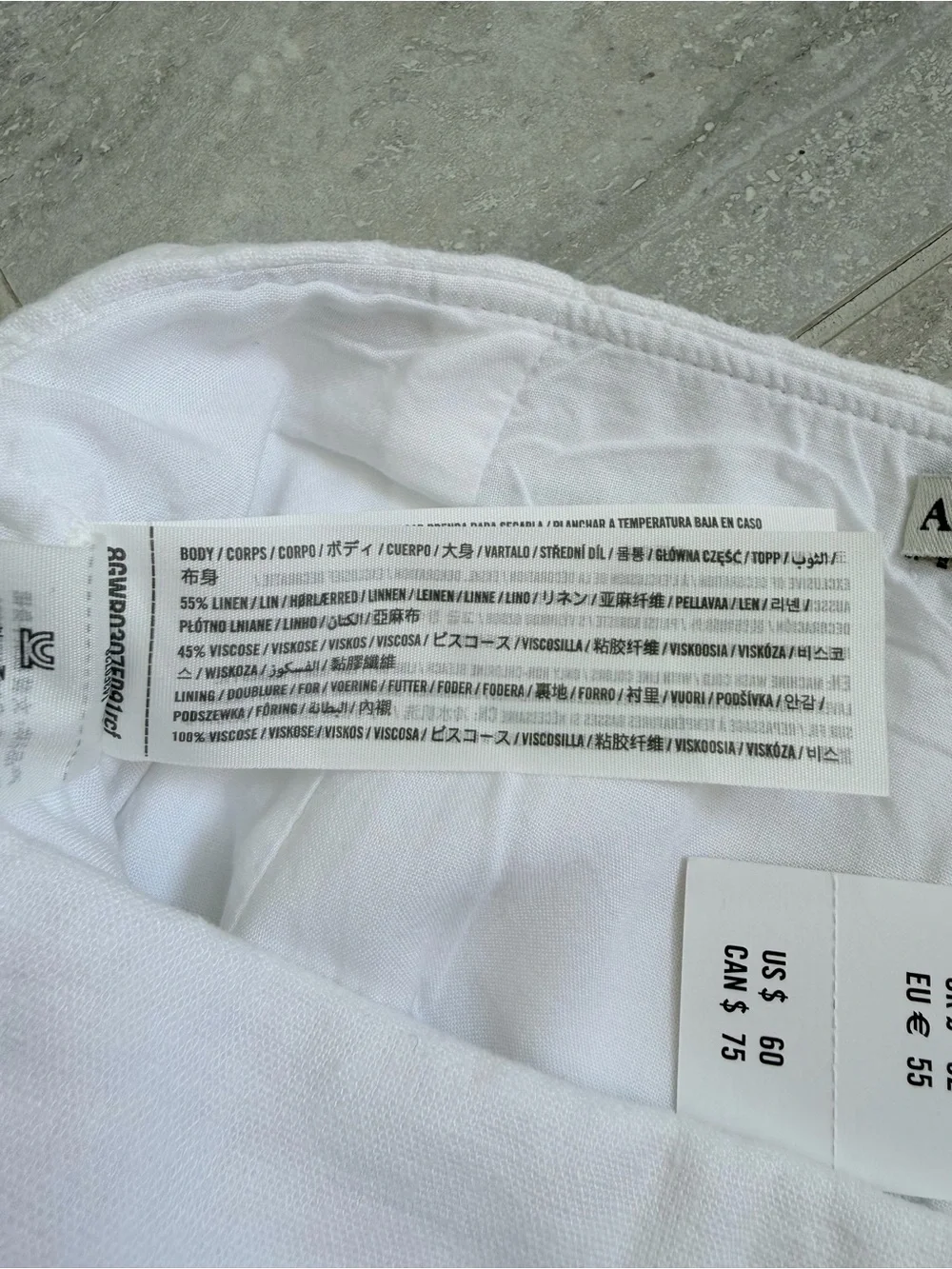 Abercrombie & Fitch White Linen Blend Skort Shorts Women’s Small NWT - Picture 8 of 10